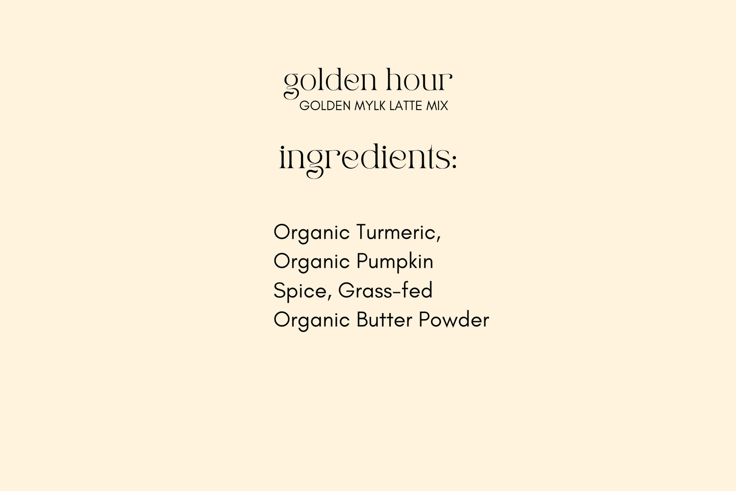 GOLDEN HOUR Golden Mylk Latte Mix